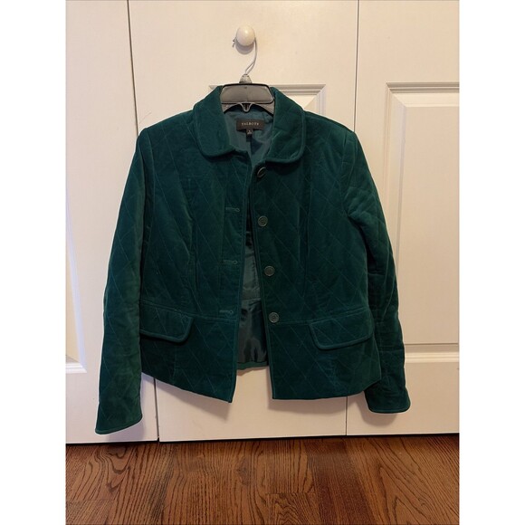 Talbots Jackets & Blazers - Talbots Green Velvet Velour Blazer Jacket Size 6